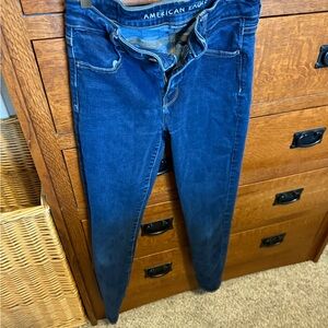 American Eagle Outfitters Women's Dark Blue Skinny Jeans